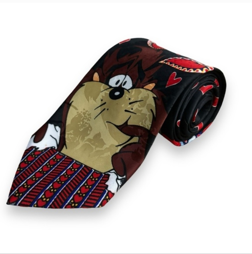 WARNER BROTHERS Looney Tunes Mania Valentine’s TieVintage! 100%